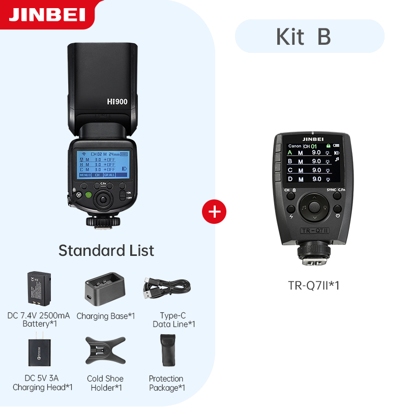 Good Lighting In Photography - ชุดแฟลช JINBEI Hi 900 สำหรับกล้องถ่ายภาพภายนอกอาคาร แบตเตอรี่