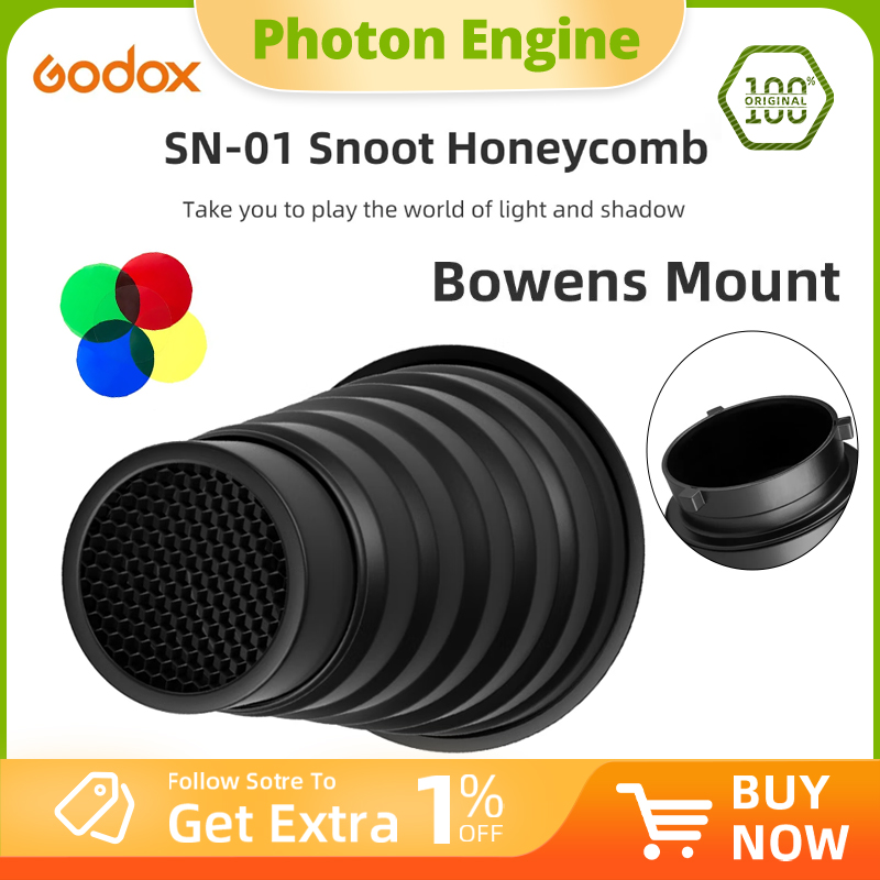 Photography Lighting Kit Godox - GODOX SN-01 Bowens Snoot ขนาดใหญ่ อุปกรณ์เสริมสำหรับแฟลชสตูดิโอ