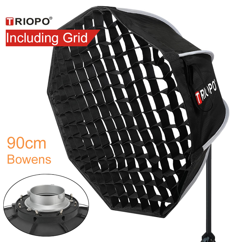 Photography Lighting And Background - ซอฟต์บ็อกซ์ Triopo ขนาด 90 ซม. แบบพกพา