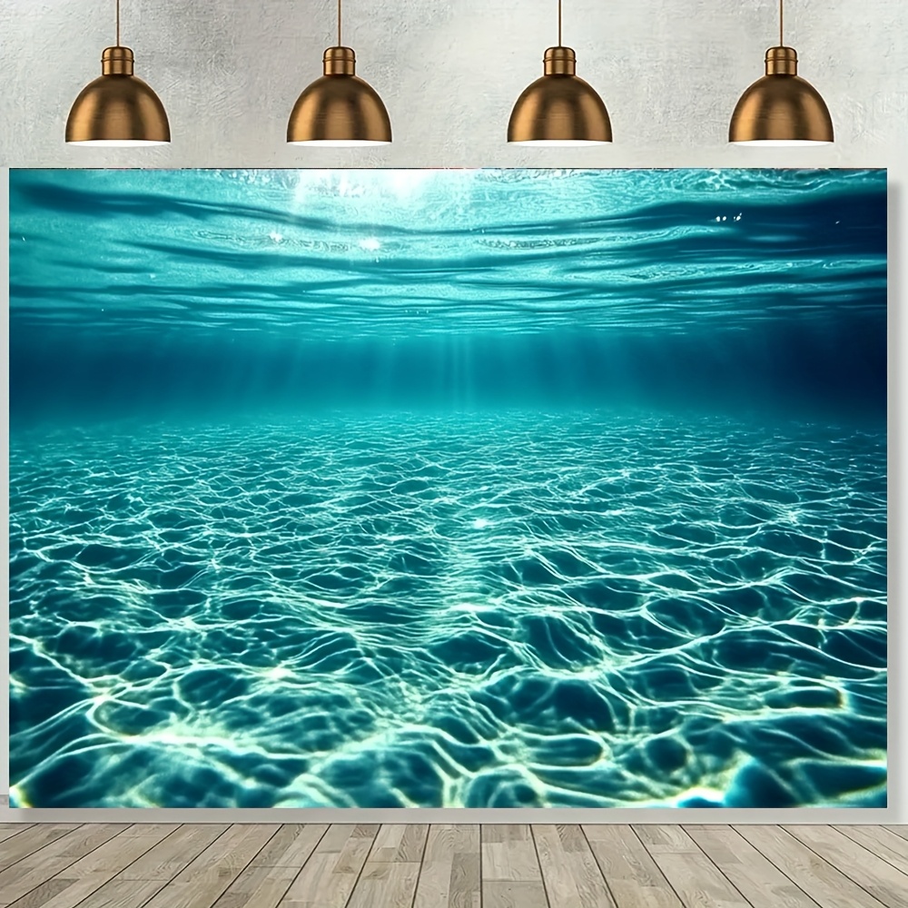 Photography Lighting And Background - 1 ชิ้น,100% เส้นใยโพลีเอสเตอร์ Aquarium พื้นหลัง,สีเขียวอ่อน Water