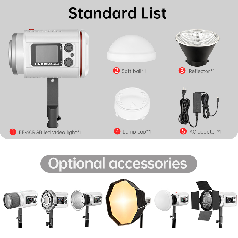 ไฟวิดีโอ LED พกพา JINBEI EF-60 - Good Lighting In Photography บทวิจารณ์และราคา