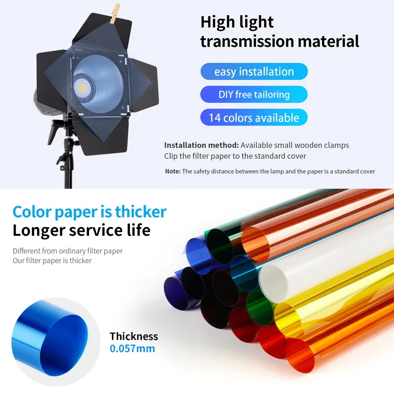 ชุดฟิลเตอร์เจล Selens 14 สี ขน - Photography Lighting Modifiers บทวิจารณ์และราคา