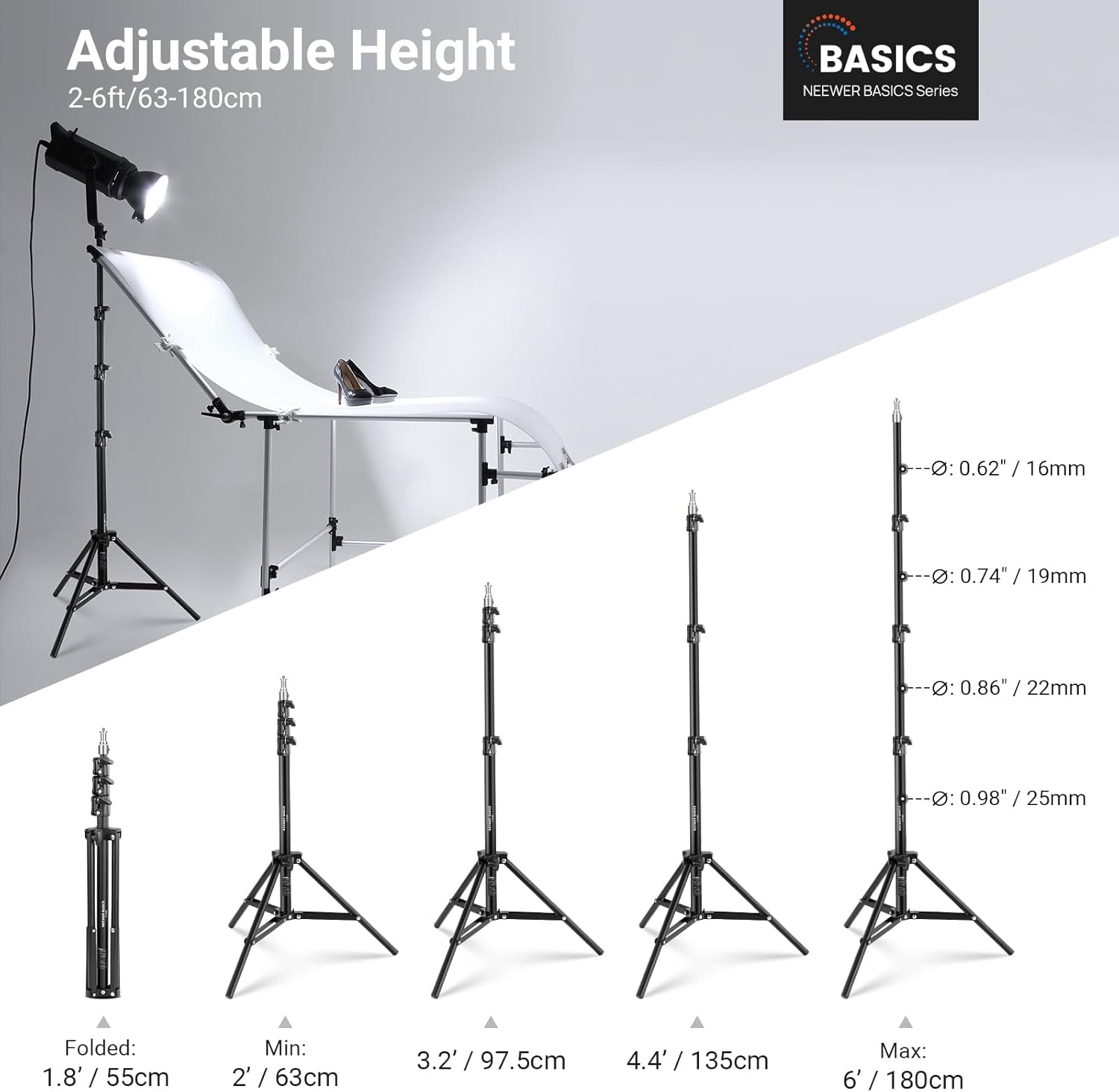 ขาตั้งไฟถ่ายภาพ NEEWER Basics  - Photography Lighting Basics บทวิจารณ์และราคา
